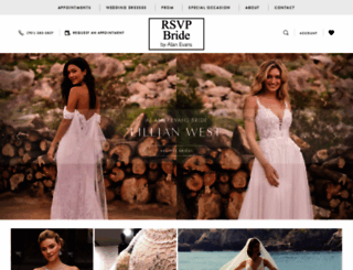 alanevansbridal.com screenshot