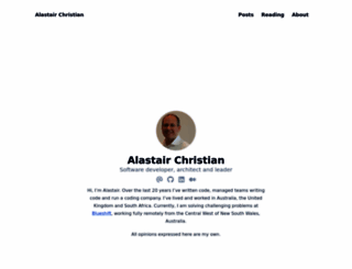 alastairchristian.com screenshot