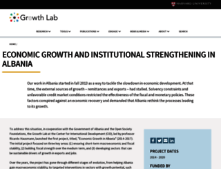 albania.growthlab.cid.harvard.edu screenshot