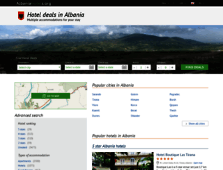 albaniahotels.org screenshot
