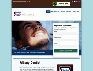 albanydentistexperts.com screenshot