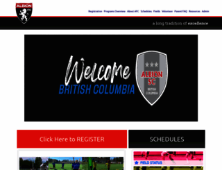 albionfc.ca screenshot