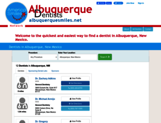 albuquerquesmiles.net screenshot