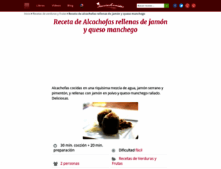 alcachofas-rellenas-de-jamon-y-queso-manchego.recetascomidas.com screenshot