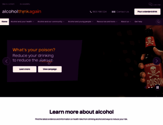 alcoholthinkagain.com.au screenshot