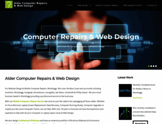 aldercomputerwebdesign.com.au screenshot