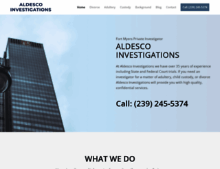 aldescoinvestigations.com screenshot
