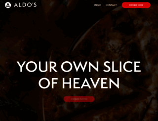 aldospizzas.com screenshot