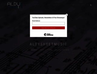 aldysheetmusic.com screenshot