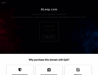 aleep.com screenshot