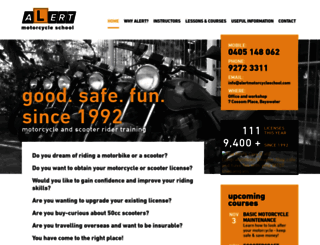 alertmotorcycleschool.com screenshot