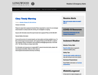 alerts.longwood.edu screenshot