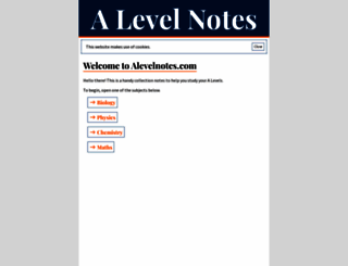 alevelnotes.com screenshot