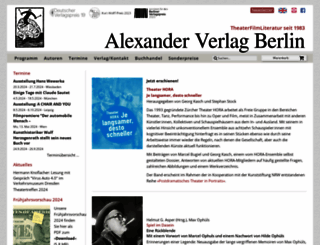alexander-verlag.com screenshot