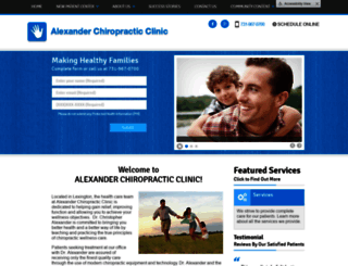 alexanderchiroclinic.com screenshot