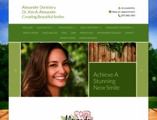 alexanderdentistry.net screenshot