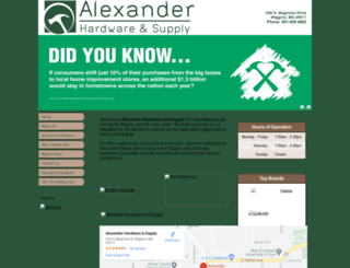 alexanderhdw.com screenshot