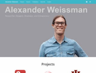 alexanderweissman.com screenshot