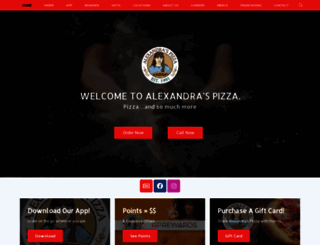 alexandraspizza.com screenshot