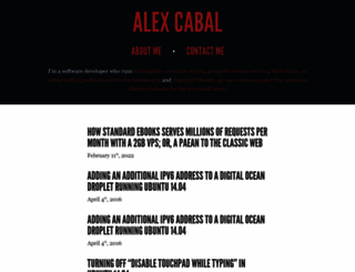 alexcabal.com screenshot