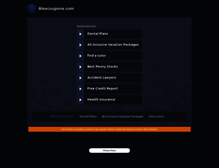 alexcoupons.com screenshot