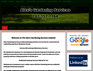 alexgardeningservice.com screenshot