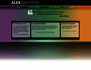 alexkrzyston.com screenshot