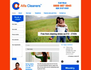 alfacleaners.co.uk screenshot