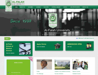 alfalahuniversity.edu.in screenshot