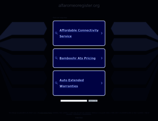 alfaromeoregister.org screenshot
