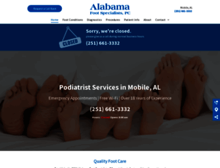alfootspecialists.com screenshot