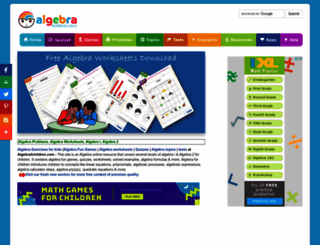 algebra4children.com screenshot