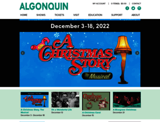 algonquinarts.org screenshot