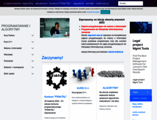 algorytm.edu.pl screenshot