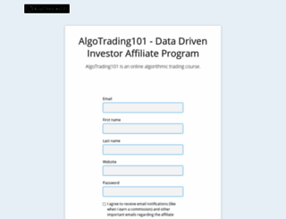 algotrading101.firstpromoter.com screenshot