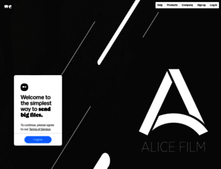 alicefilm.wetransfer.com screenshot