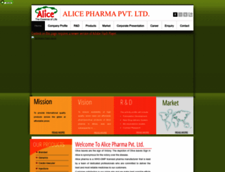 alicepharma.co.in screenshot