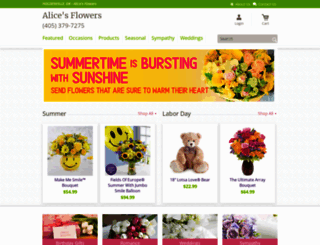 alicesflowersofok.com screenshot