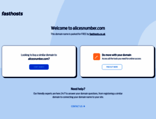 alicesnumber.com screenshot