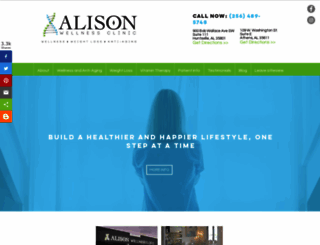 alisonwellnessclinic.com screenshot