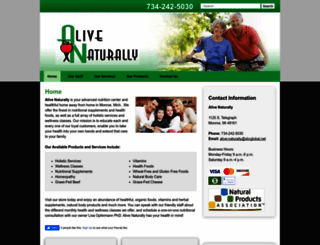 alivenaturally.org screenshot
