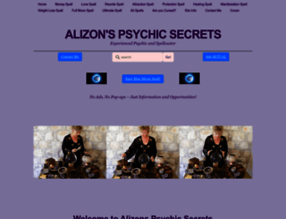 alizons-psychic-secrets.com screenshot