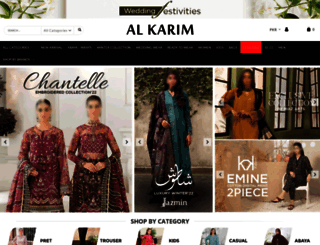 alkarimfabric.com screenshot