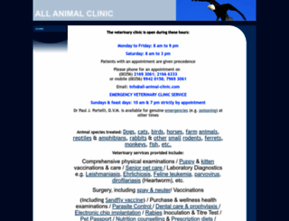 all-animal-clinic.com screenshot