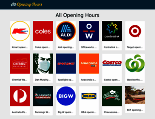 all-opening-hours.com.au screenshot