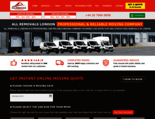all-removals-london.com screenshot
