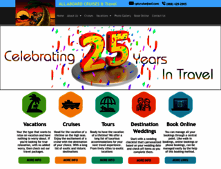 allaboardcruisestravel.com screenshot