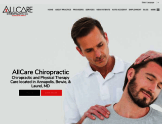 allcarechiropractic.com screenshot