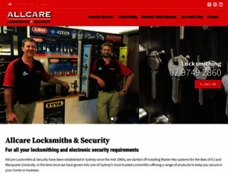 allcarelocksmiths.com.au screenshot
