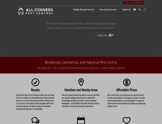 allcornerspestcontrol.com screenshot